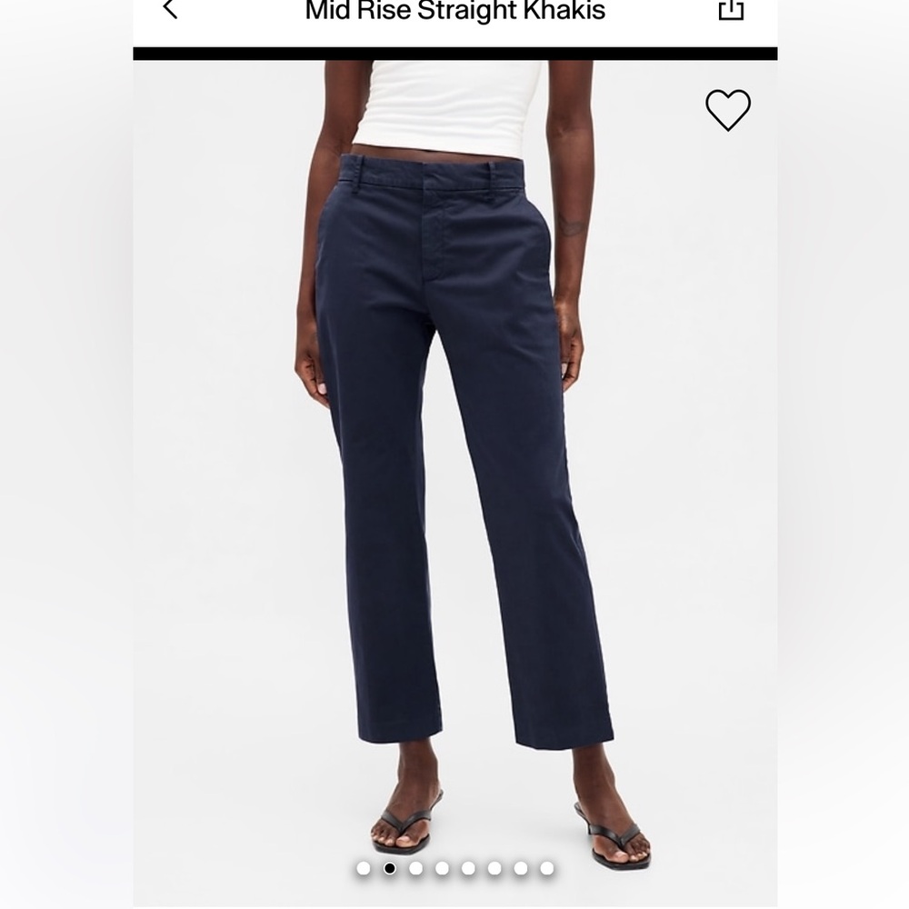 GAP Navy Downtown Khaki Ankle Pants